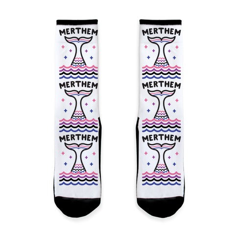 Merthem (Gender Fluid Mermaid) Socks